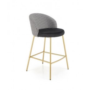 Стул барный HALMAR H113 черный/белый